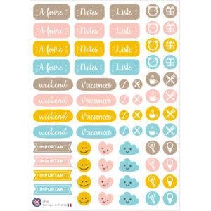58 gommettes Planning