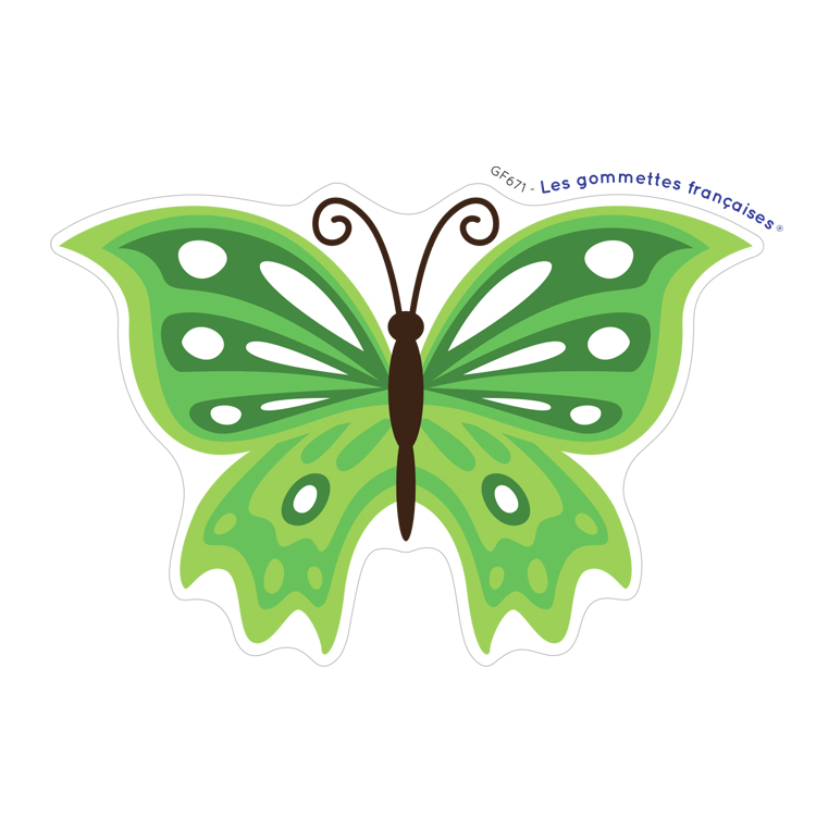 Stickers Papillon vert