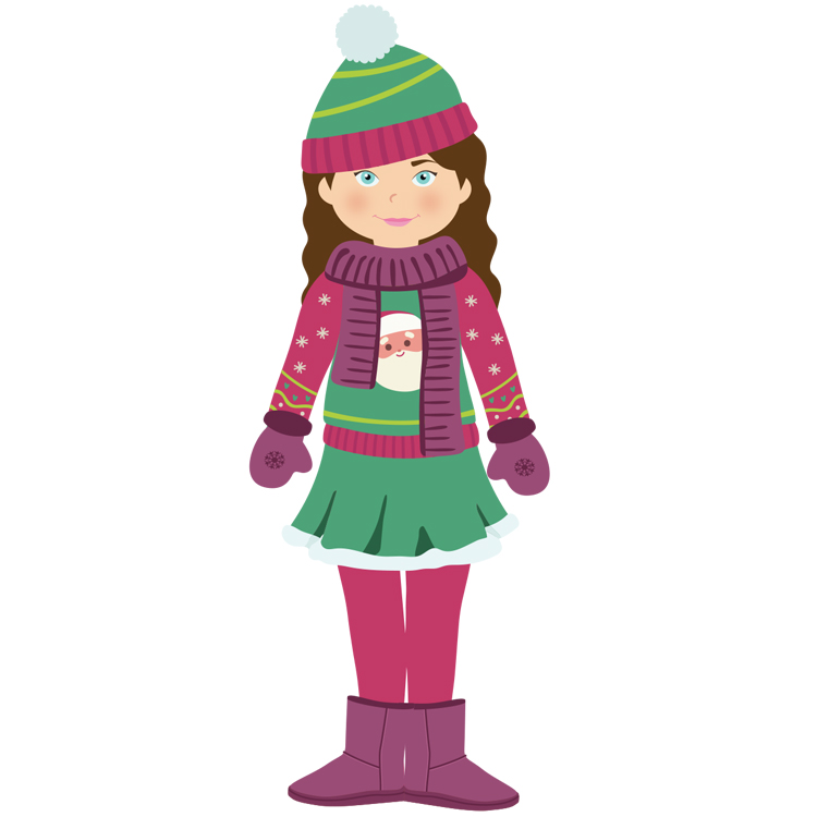 Petite fille de l'hiver à habiller