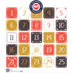 25 gommettes calendrier de l'Avent