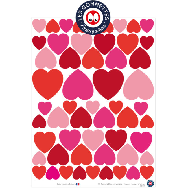 Gommettes - Cœurs - Petits cœurs - Rouge - Saint-Valentin - 160 pièces -  Achat en ligne