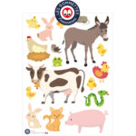 17 gommettes animaux de la ferme