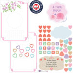 Kit carte de fête des mères en gommettes