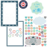 Kit carte de fête des pères en gommettes