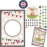 Kit carte Anniversaire en gommettes Renard