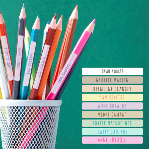 Etiquettes scolaires stylos | Les gommettes françaises