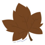 Stickers Feuille marron d'Automne