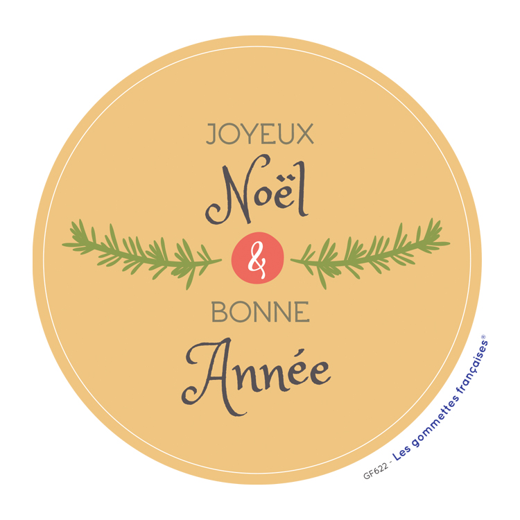 Autocollants Décoratifs Joyeux Noël en Français, Étiquette de