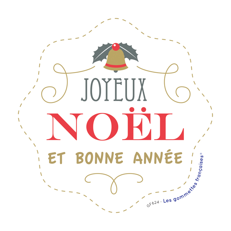 Stickers Joyeux Noël et bonne année | Les gommettes françaises