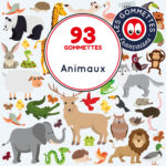 93 gommettes Animaux