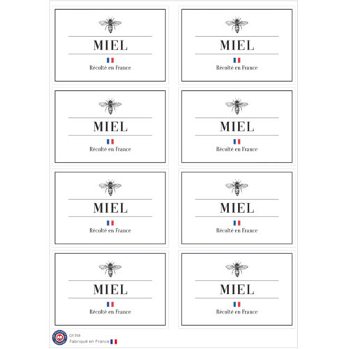 Stickers Miel | Etiquettes bocaux | Les gommettes françaises