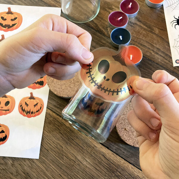 Lot De 8 Photophores Décoratifs Pour Halloween - Motifs Citrouille, Chauve-souris, Fantômes, Pour Bougies Chauffe-plat