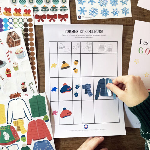 Les activités de Noël avec Les Gommettes Françaises - Fichier gratuit