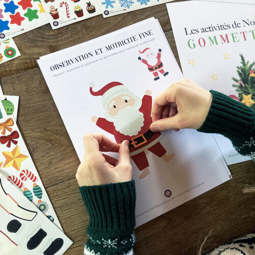 Les activités de Noël avec Les Gommettes Françaises - Fichier gratuit