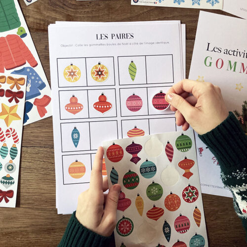 Les activités de Noël avec Les Gommettes Françaises - Fichier gratuit