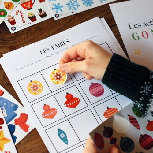 Les activités de Noël avec Les Gommettes Françaises - Fichier gratuit