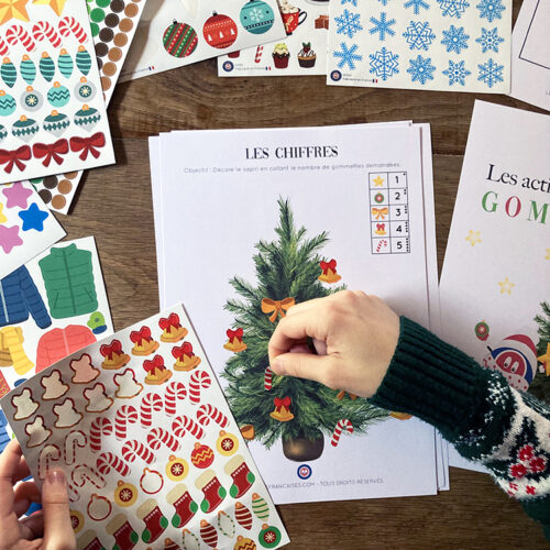 Les activités de Noël avec Les Gommettes Françaises - Fichier gratuit