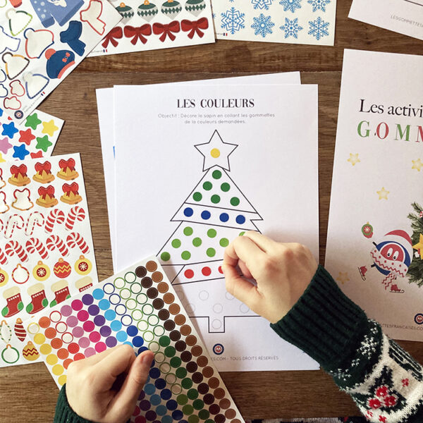 Les activités de Noël avec Les Gommettes Françaises - Fichier gratuit