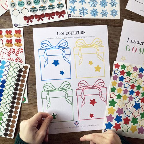 Les activités de Noël avec Les Gommettes Françaises - Fichier gratuit