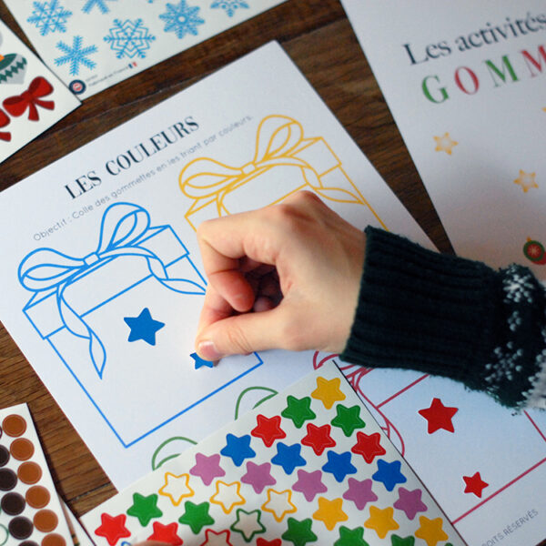 Les activités de Noël avec Les Gommettes Françaises - Fichier gratuit