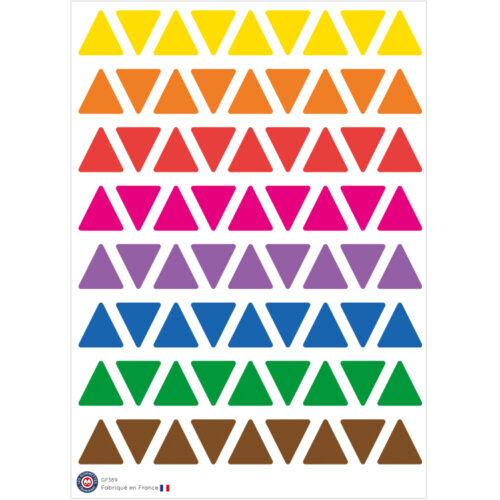 Gommettes triangles multicolores | Les Gommettes françaises