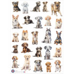 25 stickers Chiens