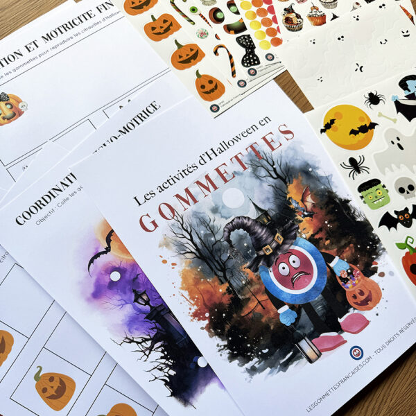 Fichier d'activités d'Halloween en gommettes | Les Gommettes Françaises