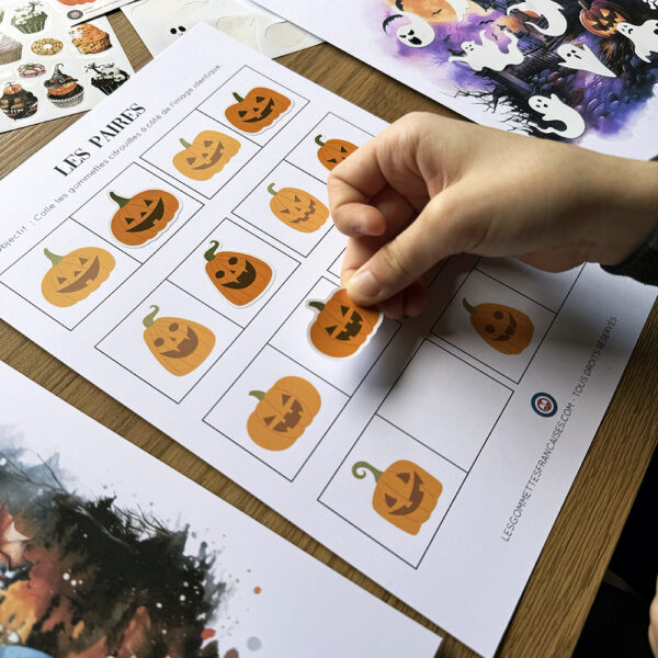 Fichier d'activités d'Halloween en gommettes | Les Gommettes Françaises