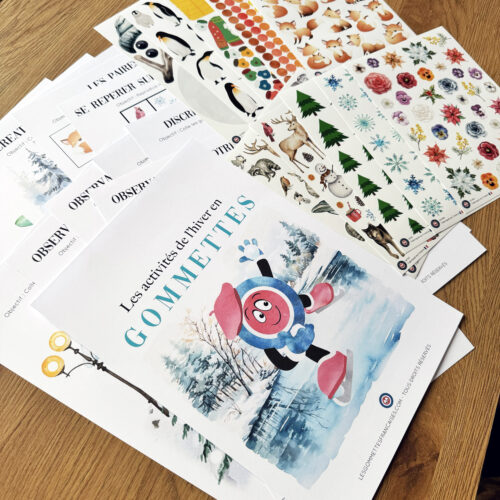 Fichier d'activités de l'hiver | Les Gommette françaises
