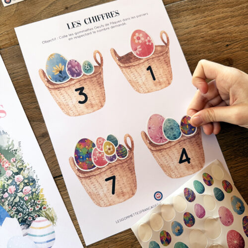 Fichier d'activités de Pâques en gommettes | Les gommettes françaises | Activités ludiques et pédagogiques