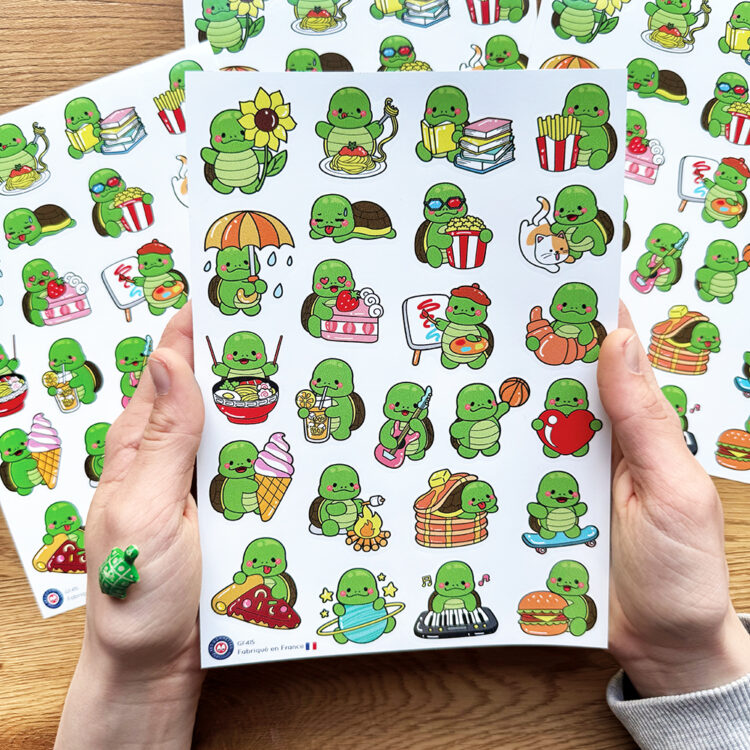 Gommettes Tortues Kawaii les Gommettes Françaises