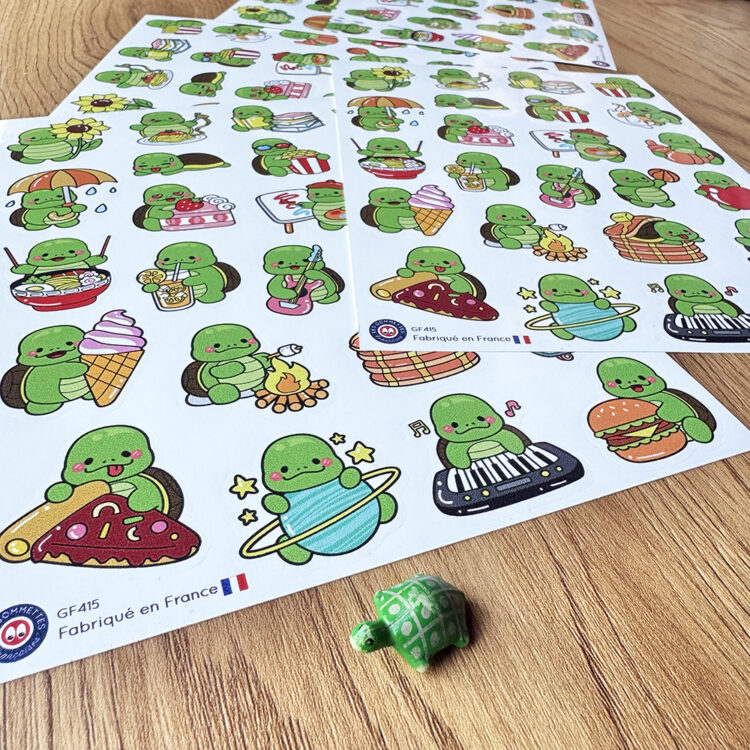 Gommettes Tortues Kawaii les Gommettes Françaises