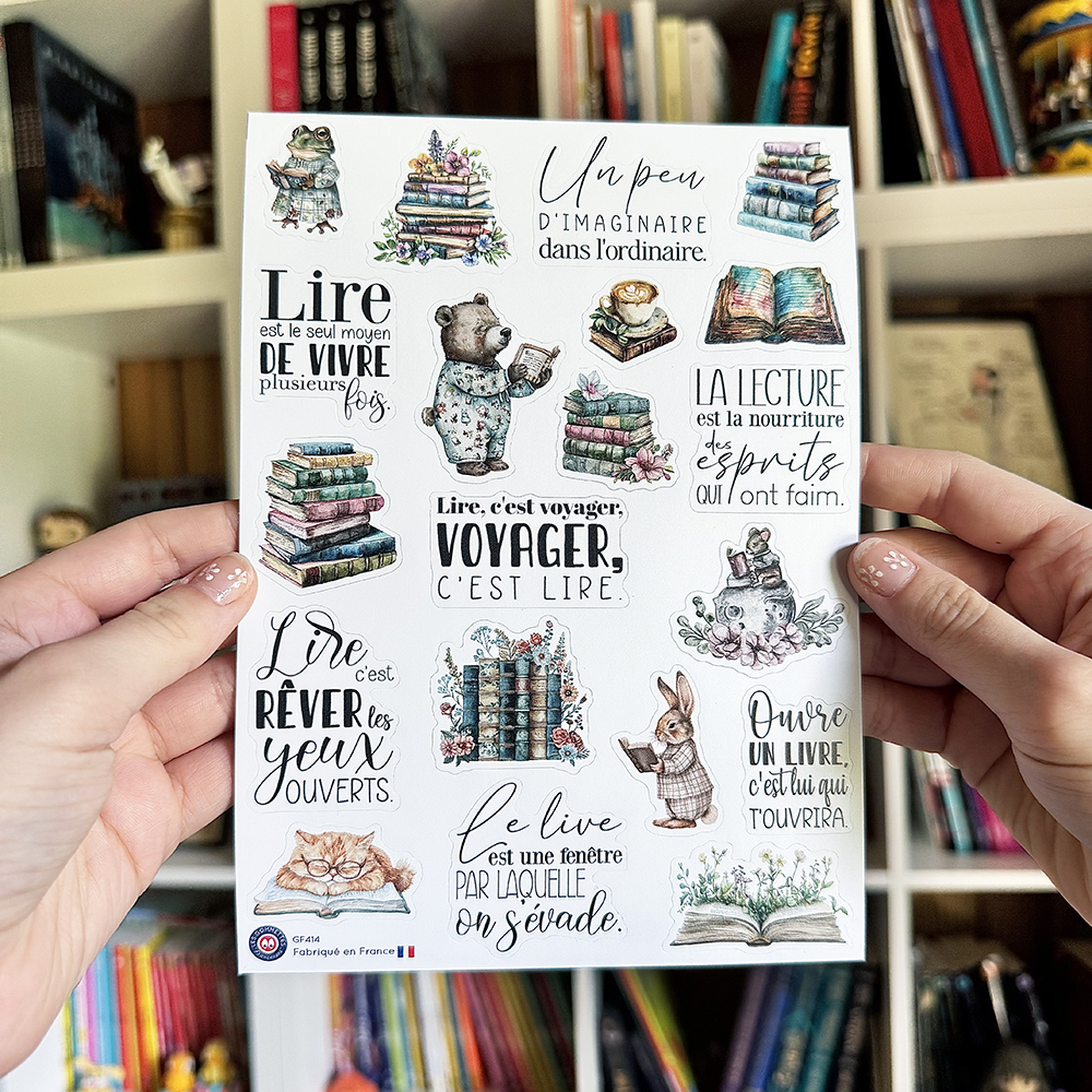 Stickers Lecture | Autocollants citations | Les gommettes françaises