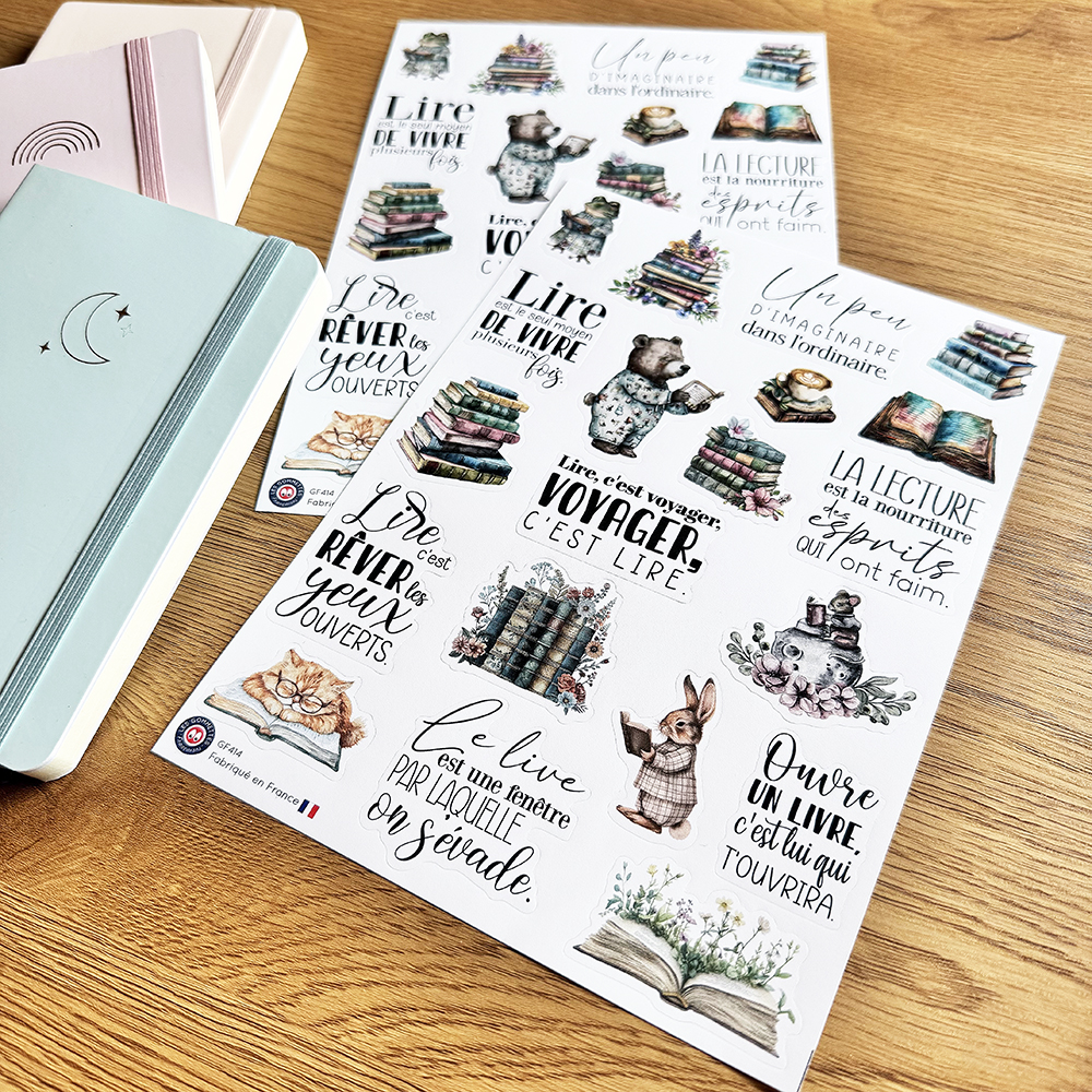 Stickers Lecture | Autocollants citations | Les gommettes françaises
