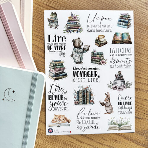 Stickers Lecture | Autocollants citations | Les gommettes françaises