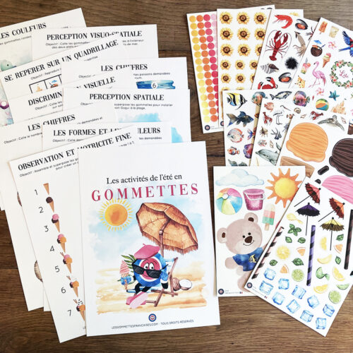 Fichier d'activités de l'Été en gommettes | Les Gommettes Françaises
