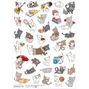 35 Stickers Chats Kawaii