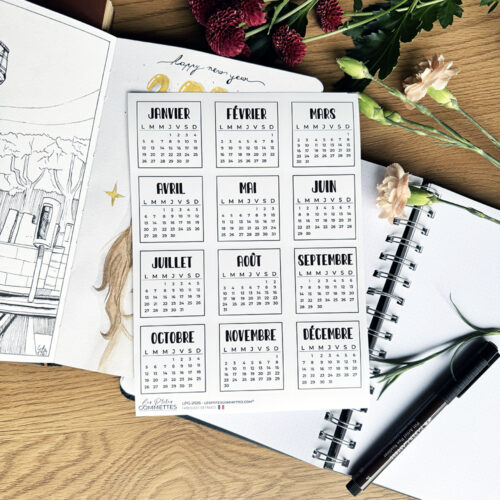 Stickers autocollants Calendrier 2026 | Les P'tites Gommettes