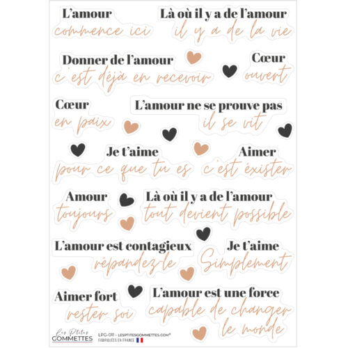 Stickers Amour | Les p'tites gommettes