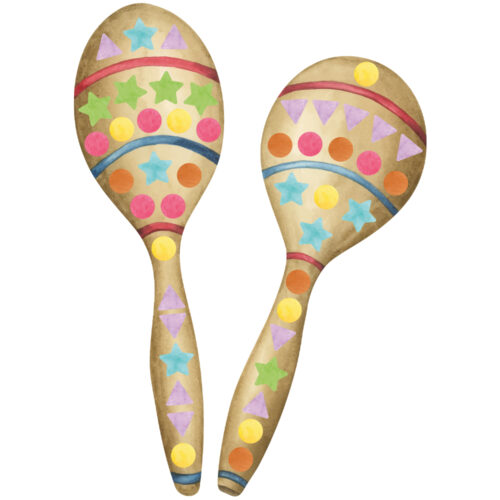 Gommettes Maracas à assembler | Autocollants Fête de la musique | Les gommettes Françaises