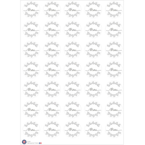 Etiquettes rondes Merci | Les gommettes françaises